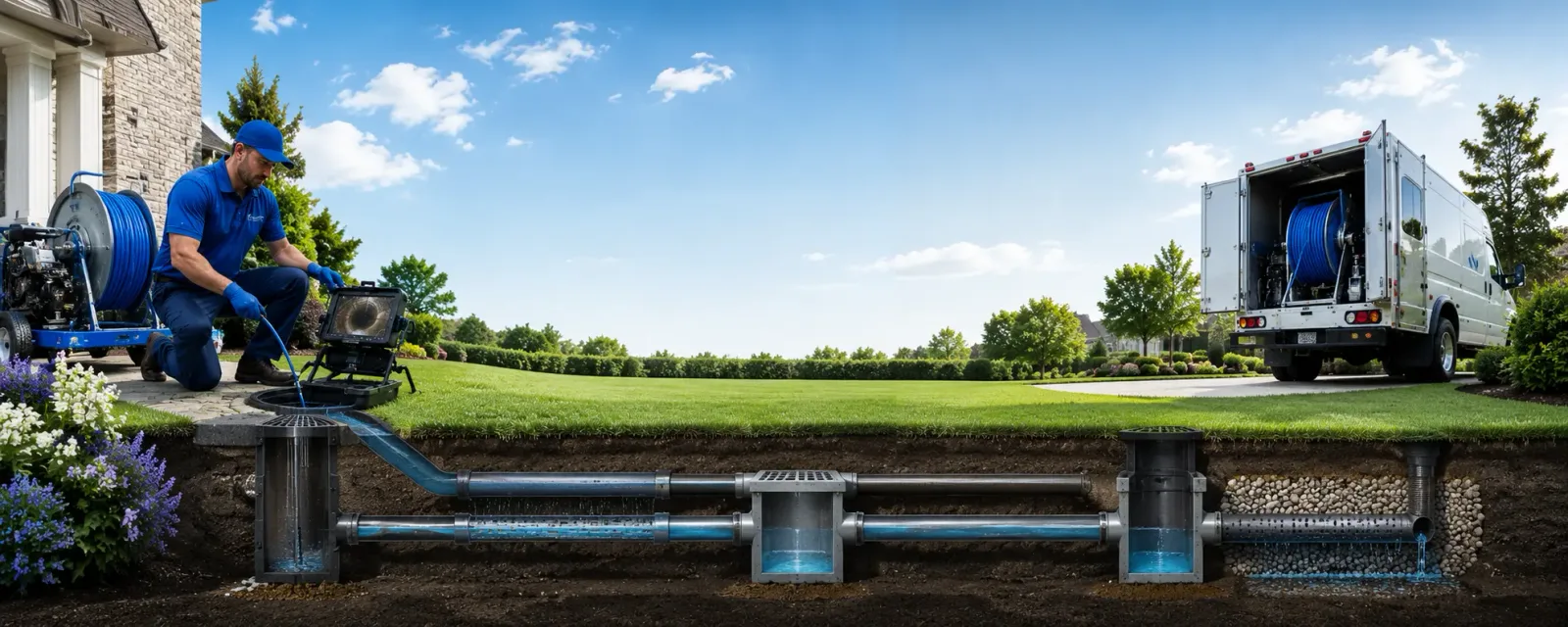 Outdoor drain cleaning information for Manville, NJ